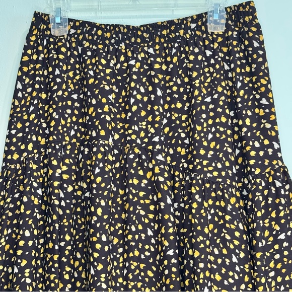 Ann Taylor Pleated Brown Prairie Pullon Midi Skirt NWOT - Medium - Picture 8 of 12